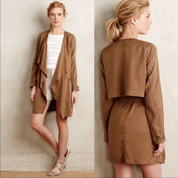 EUC Anthropologie Day Tripper trench coat size M - Picture 2 of 6